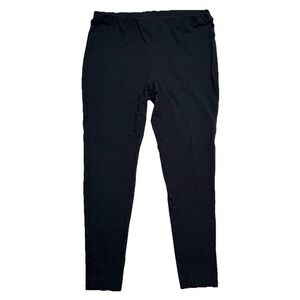 J Jill Black Ponte Leggings XLT Tall Pants Stretch Pull On Pockets Office Travel